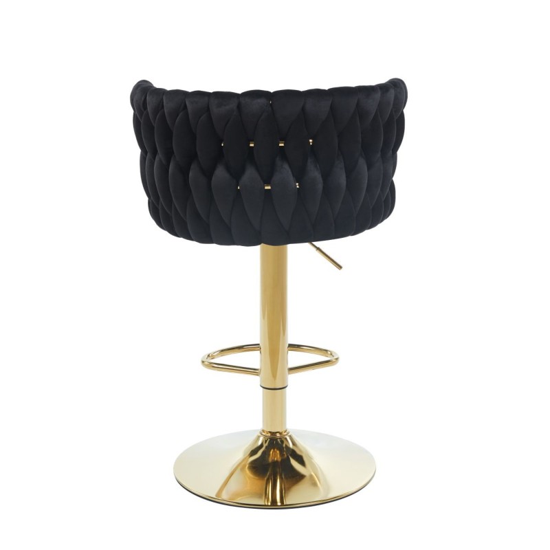 Black velvet bar stool (golden frame) Black velvet bar stool (golden frame)