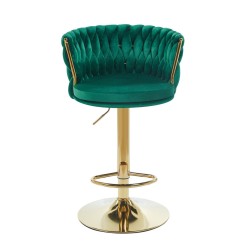 Green velvet bar stool (gold frame) Green velvet bar stool (gold frame)