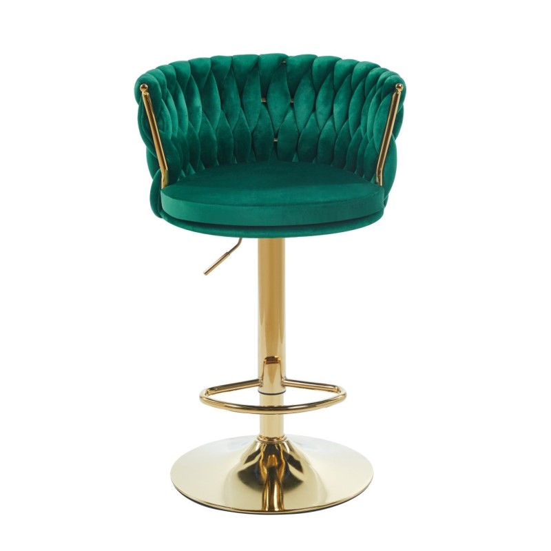 Green velvet bar stool (gold frame) Green velvet bar stool (gold frame)