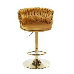 Velvet curry bar stool (gold frame) Velvet curry bar stool (gold frame)