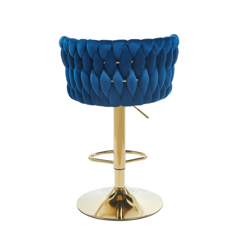 Blue velvet bar stool (gold frame) Blue velvet bar stool (gold frame)