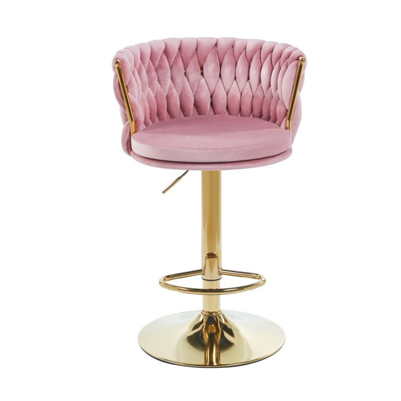 Pink velvet bar stool (golden frame) Pink velvet bar stool (golden frame)