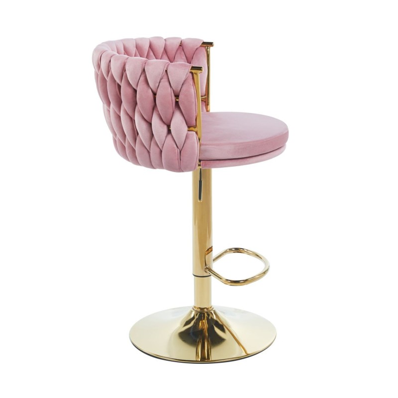 Pink velvet bar stool (golden frame) Pink velvet bar stool (golden frame)