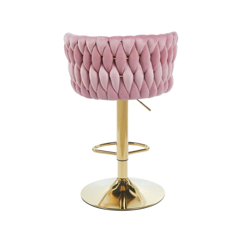 Pink velvet bar stool (golden frame) Pink velvet bar stool (golden frame)