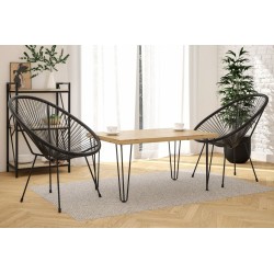 Mesa de centro (roble artisan + patas III) 67x101 Mesa de centro (roble artisan + patas III) 67x101
