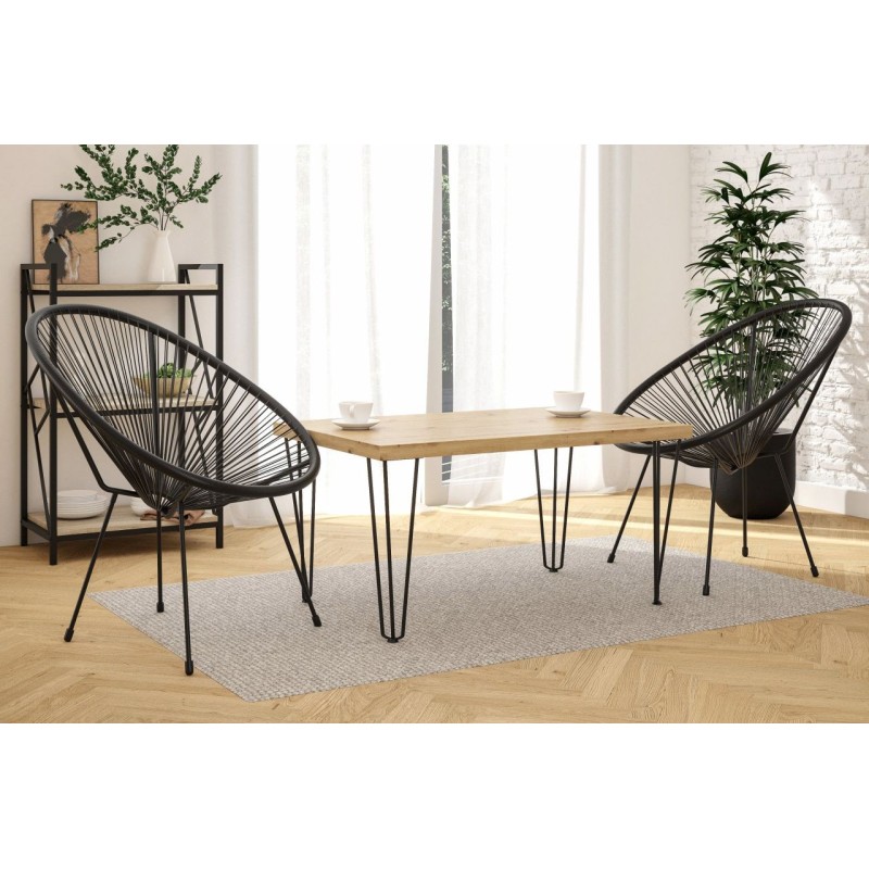 Mesa de centro (roble artisan + patas III) 67x101 Mesa de centro (roble artisan + patas III) 67x101