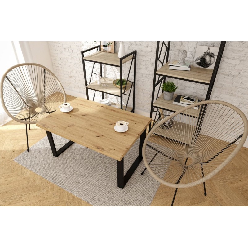 Ława (dąb artisan + nogi U) 67x101 Ława (dąb artisan + nogi U) 67x101