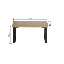 Ława (dąb artisan + nogi U) 67x101 Ława (dąb artisan + nogi U) 67x101