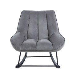 Fotel bujany velvet (szary) Fotel bujany velvet (szary)