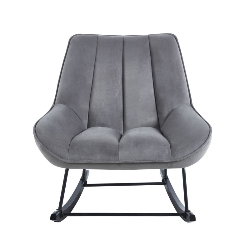 Fotel bujany velvet (szary) Fotel bujany velvet (szary)