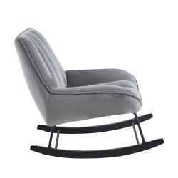 Fotel bujany velvet (szary) Fotel bujany velvet (szary)