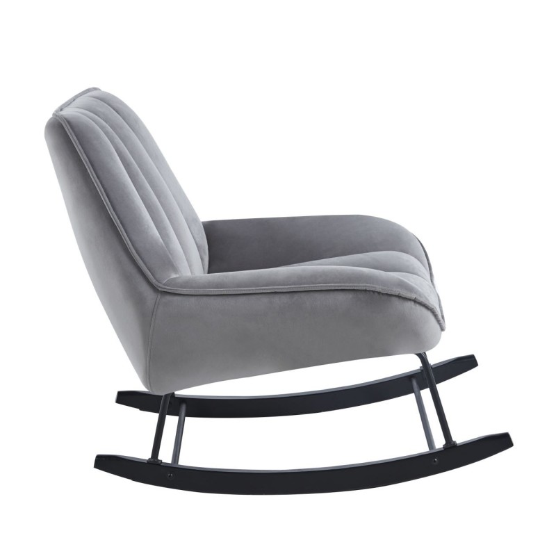 Fotel bujany velvet (szary) Fotel bujany velvet (szary)