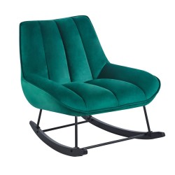 Fotel bujany velvet (zielony)