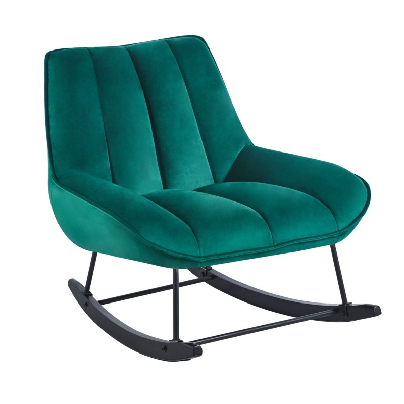 Fotel bujany velvet (zielony) Fotel bujany velvet (zielony)