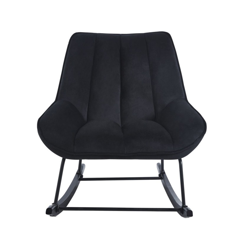 Fotel bujany velvet (czarny) Fotel bujany velvet (czarny)