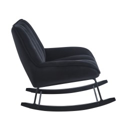Fotel bujany velvet (czarny) Fotel bujany velvet (czarny)