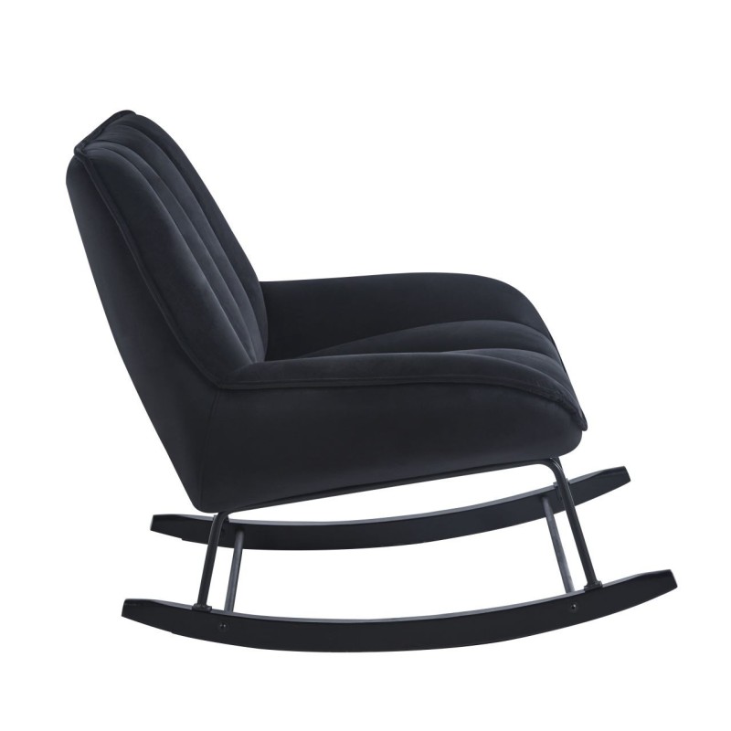 Fotel bujany velvet (czarny) Fotel bujany velvet (czarny)