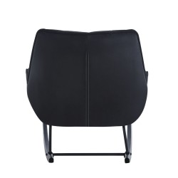 Fotel bujany velvet (czarny) Fotel bujany velvet (czarny)