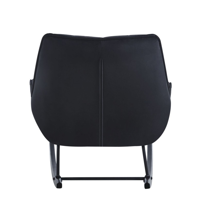 Fotel bujany velvet (czarny) Fotel bujany velvet (czarny)