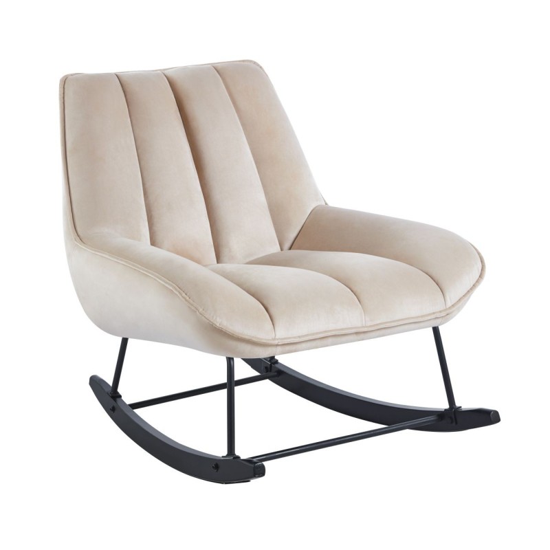 Velvet rocking chair (beige) Velvet rocking chair (beige)