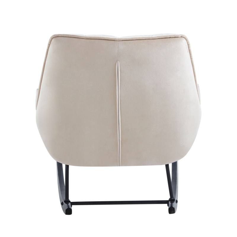 Fotel bujany velvet (beżowy) Fotel bujany velvet (beżowy)