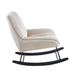 Velvet rocking chair (beige) Velvet rocking chair (beige)