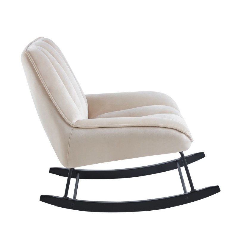 Velvet rocking chair (beige) Velvet rocking chair (beige)