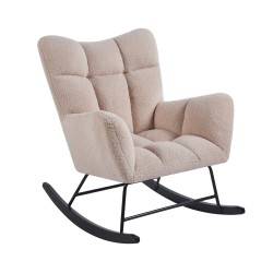 Fotel bujany Teddy (beżowy)