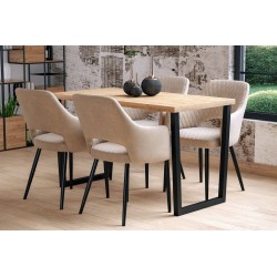 Stół (dąb złoty craft + nogi V60) 67x128 Stół (dąb złoty craft + nogi V60) 67x128