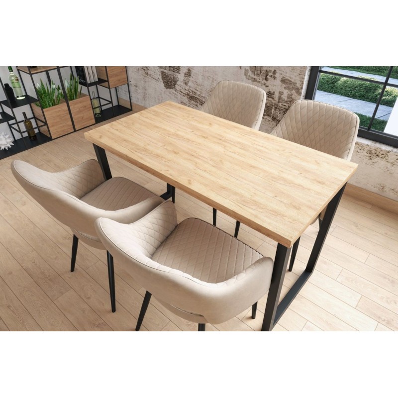 Stół (dąb złoty craft + nogi V60) 67x128 Stół (dąb złoty craft + nogi V60) 67x128