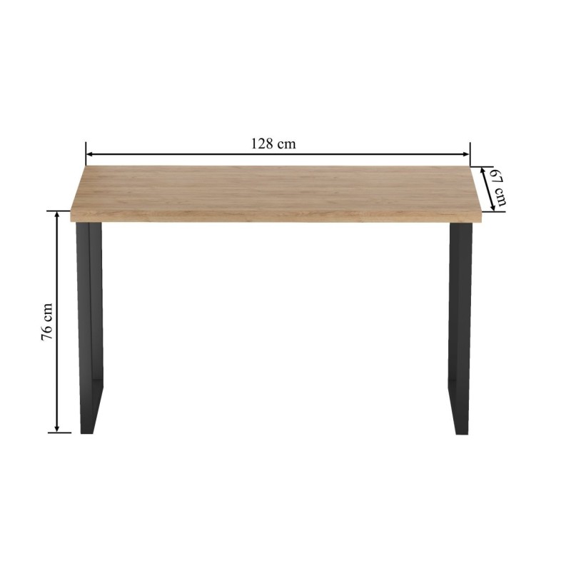 Stół (dąb złoty craft + nogi V60) 67x128 Stół (dąb złoty craft + nogi V60) 67x128