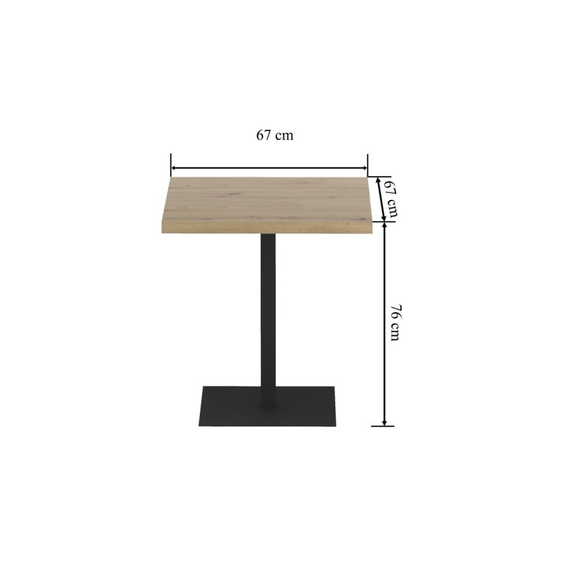 Table (artisan oak + T leg) 67x67 Table (artisan oak + T leg) 67x67