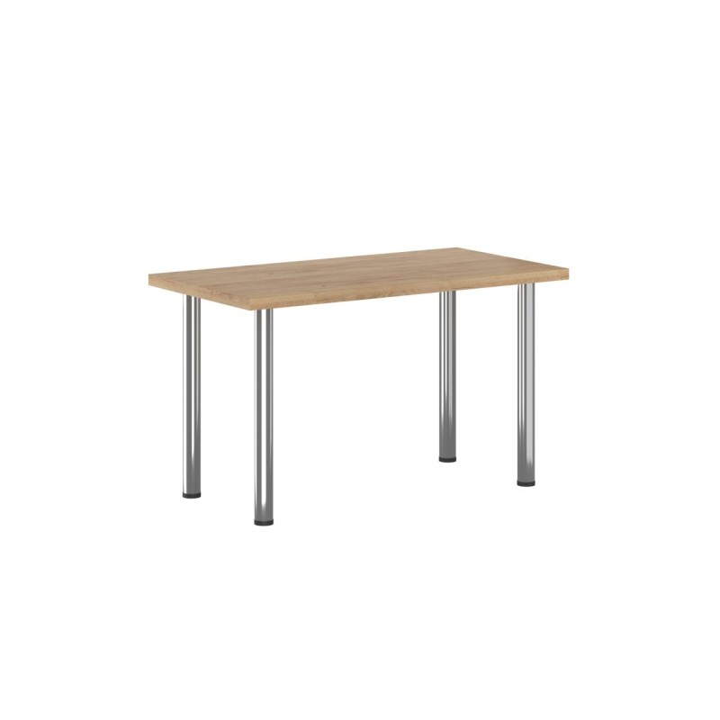 Table (golden oak craft + chrome legs) 67x128