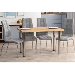 Table (golden oak craft + chrome legs) 67x128 Table (golden oak craft + chrome legs) 67x128