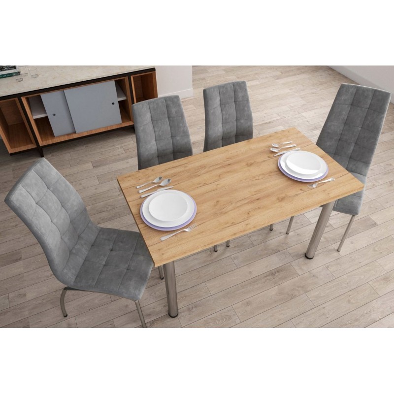 Table (golden oak craft + chrome legs) 67x128 Table (golden oak craft + chrome legs) 67x128