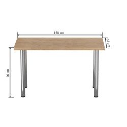 Table (golden oak craft + chrome legs) 67x128 Table (golden oak craft + chrome legs) 67x128