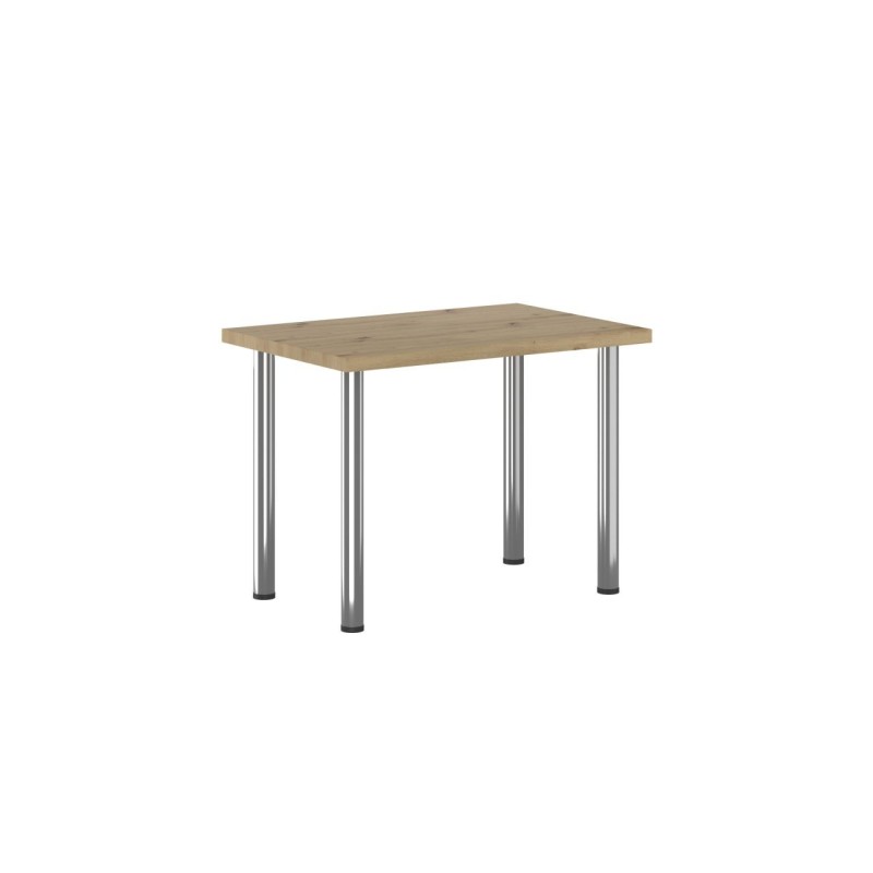 Table (artisan oak + chrome I legs) 67x101