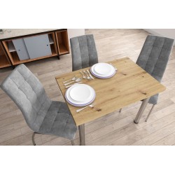 Stół (dąb artisan + nogi I chrom) 67x101 Stół (dąb artisan + nogi I chrom) 67x101