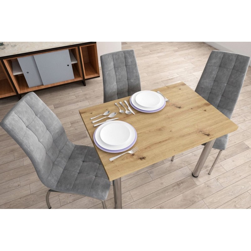 Stół (dąb artisan + nogi I chrom) 67x101 Stół (dąb artisan + nogi I chrom) 67x101