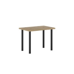 Stół (dąb artisan + nogi I czarny mat) 67x101