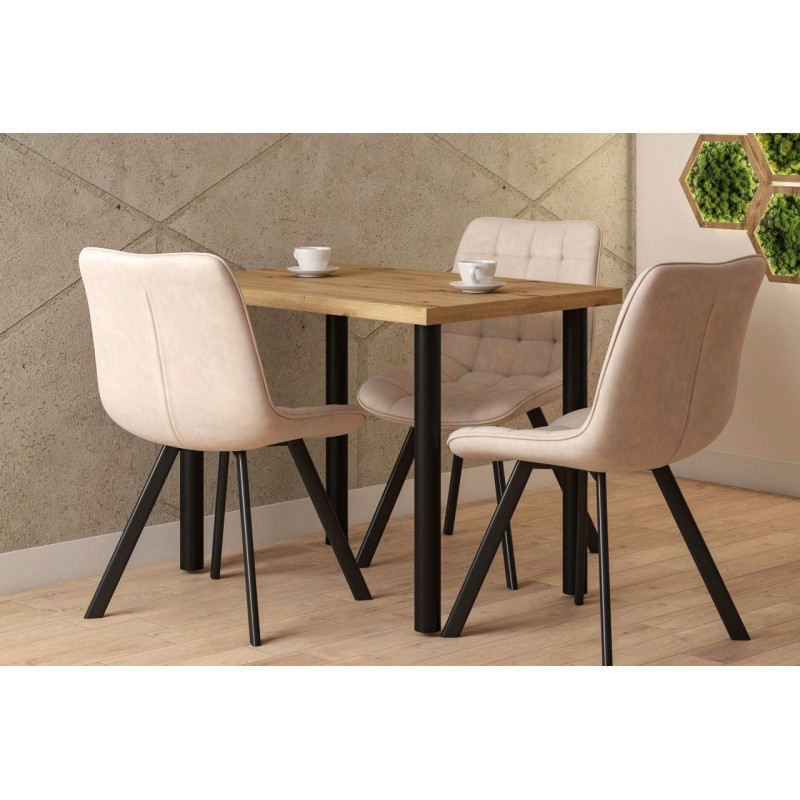 Stół (dąb artisan + nogi I czarny mat) 67x101 Stół (dąb artisan + nogi I czarny mat) 67x101