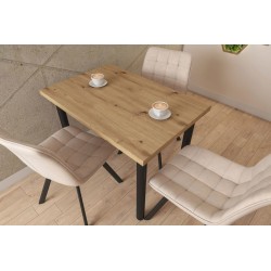 Stół (dąb artisan + nogi I czarny mat) 67x101 Stół (dąb artisan + nogi I czarny mat) 67x101