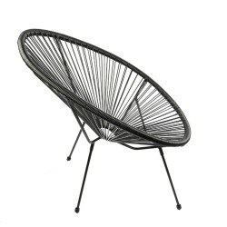Recliner chair - technorattan (black) Recliner chair - technorattan (black)