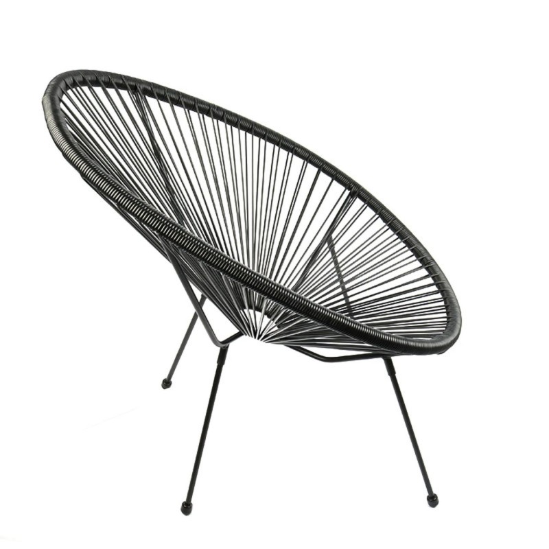 Recliner chair - technorattan (black) Recliner chair - technorattan (black)
