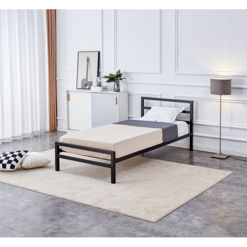 Cama de metal 90x200 (negra) Cama de metal 90x200 (negra)