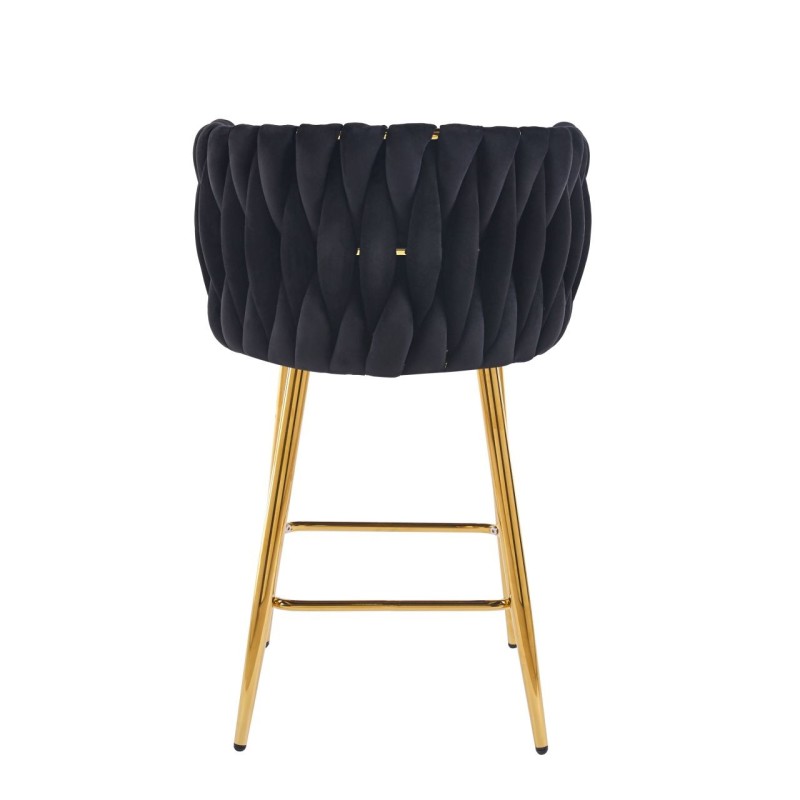 Black velvet bar stool (golden frame) Black velvet bar stool (golden frame)