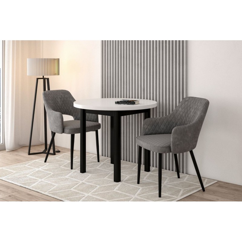 Round table (white/black) Fi90 Round table (white/black) Fi90