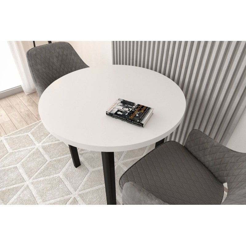 Round table (white/black) Fi90 Round table (white/black) Fi90