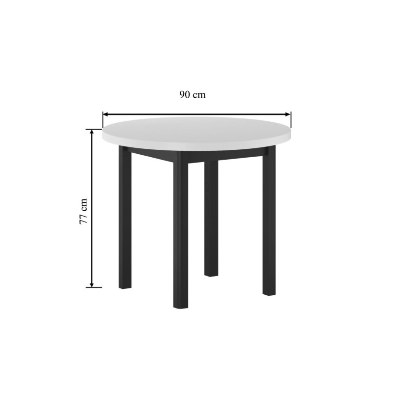Round table (white/black) Fi90 Round table (white/black) Fi90