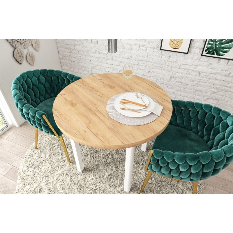 Round table (golden oak craft/white) Fi90 Round table (golden oak craft/white) Fi90